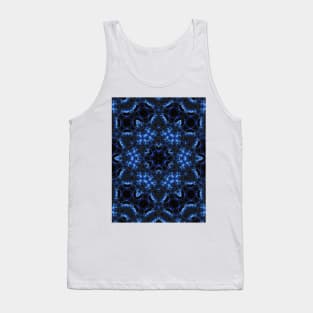 Mysterious blue pattern, hexagon - Dark star Tank Top